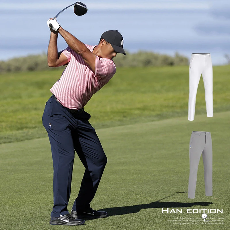 Новые Брюки для гольфа 2019 мужские брюки с эластичным поясом приталенные PGM одежда
