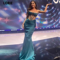lorie mermaid arabic evening dresses strapless long formal party gowns prom dress robe de soir%c3%a9e femme vestidos de fiesta 2022