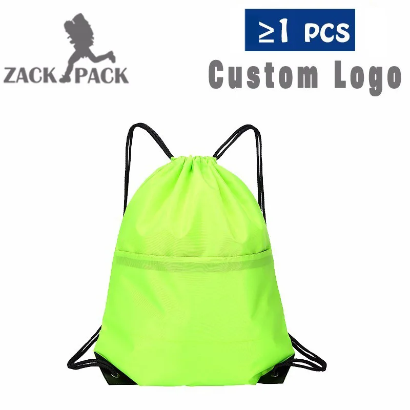 green without logo Новая сумка на шнурке с логотипом, рюкзак на шнурке, спортивный водонепроницаемый рюкзак с принтом логотипа, DB8-TB, шесть цветов на выбор - Цвет: green without logo