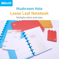 multiple sizes mushroom hole notebook diary weekly planner color loose leaf notepad habit schedules stationery school supplies