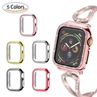 Алмазный защитный чехол для Apple Watch серии 6 SE 5 4 3 21 38 мм 42 мм, часы для Iwatch 40 мм 44 мм, аксессуары для часов