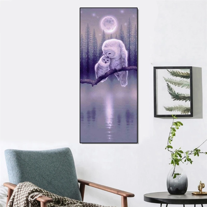 

Owl 5D Full Drill Diamond Painting Embroidery Cross Stitch Kits DIY Rhinestone Crystal Home Decoration