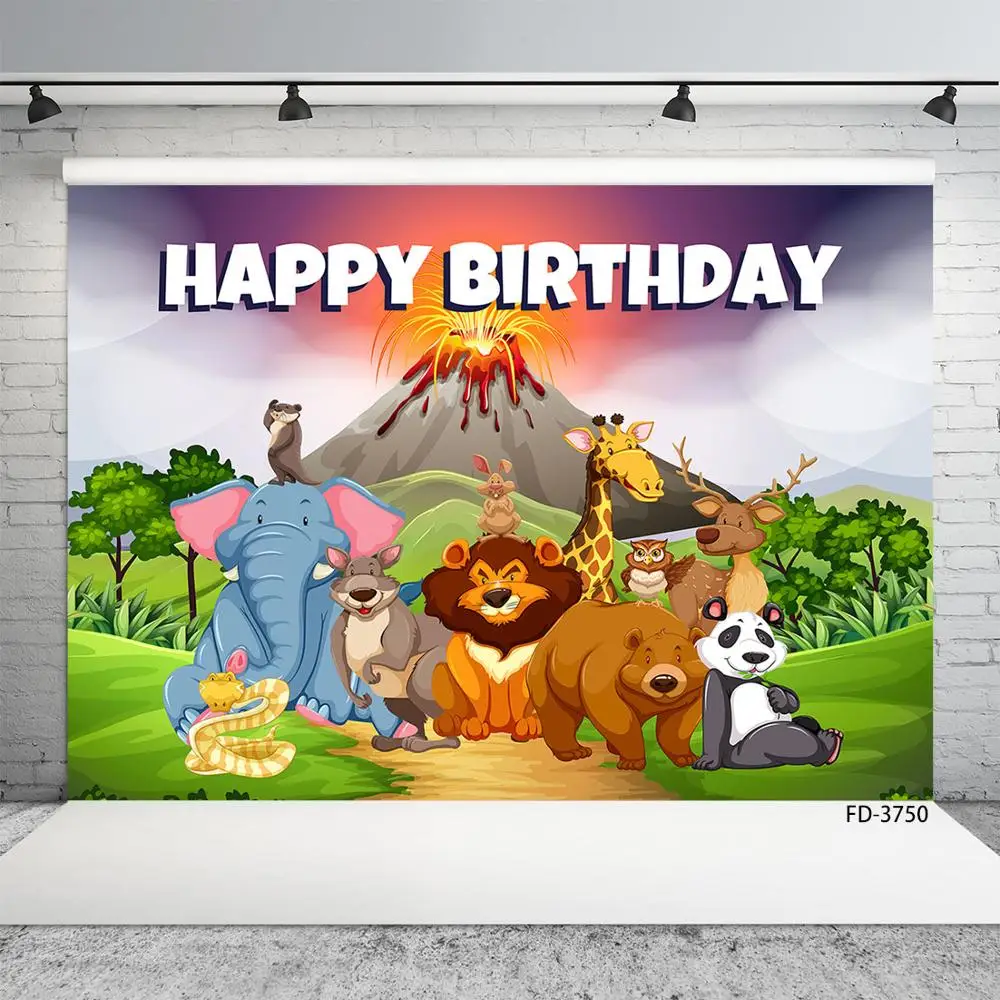 

Фон для студийной фотосъемки с изображением Льва джунглей сафари животных на день рождения