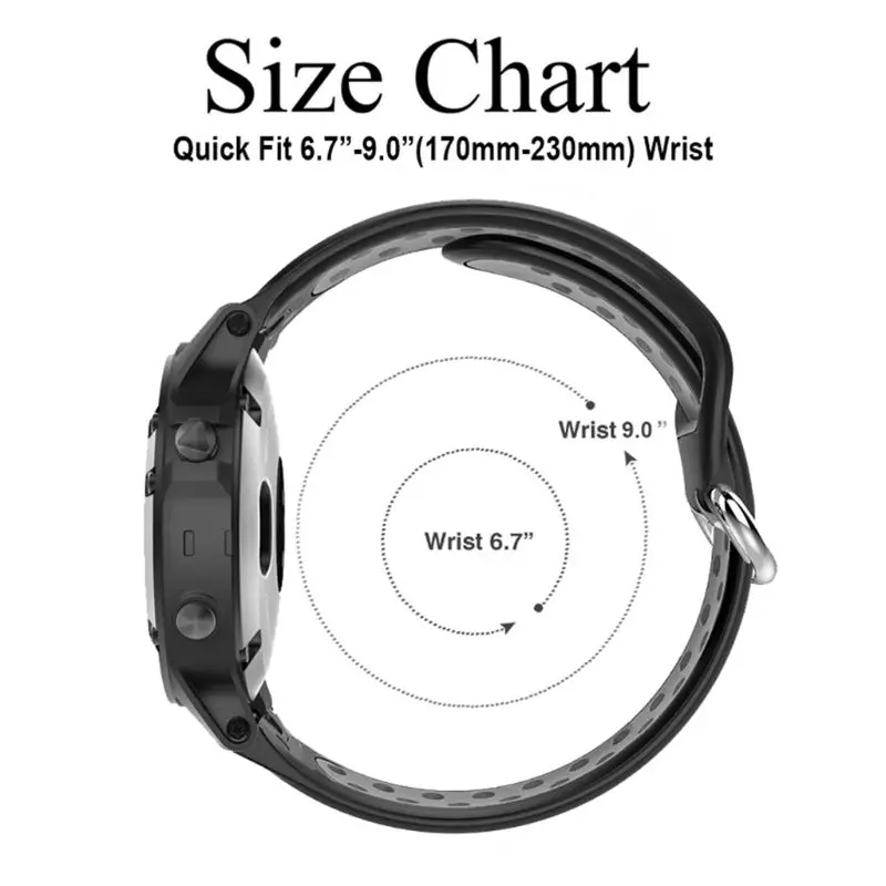 

Silicone Watch Strap Quick Release Wristband for Garmin Fenix 5/5Plus/6/6Pro Kit
