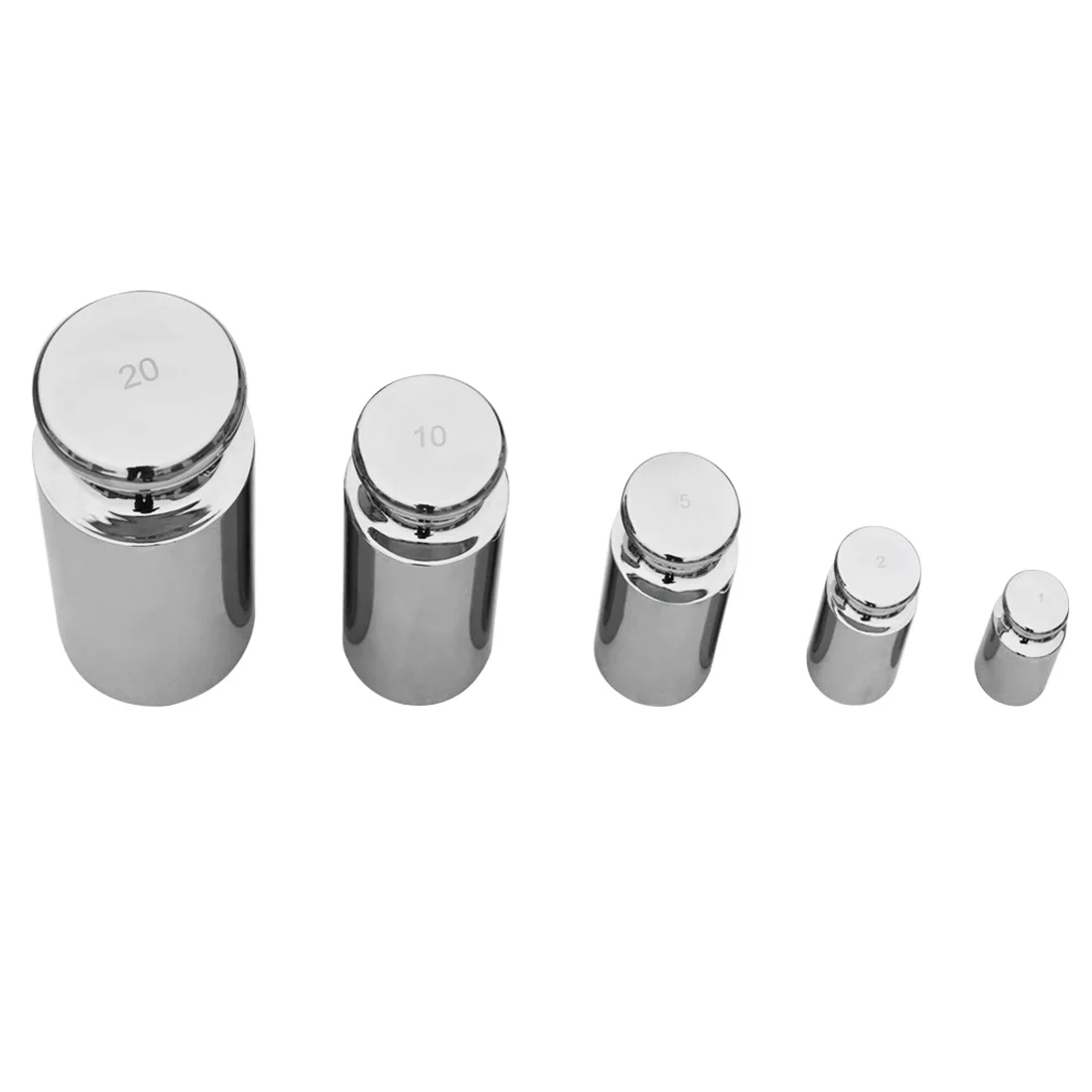 

1g 2g 5g 10g 20g Grams Set 5pcs/set Precision Calibration Set Jewelry Scale Weights Tool Chrome Plating
