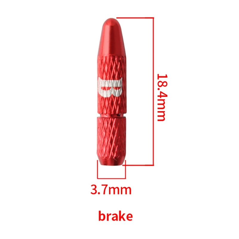 

4 Pcs Bike Brake Cable Alloy Bike Brake Cable Cap End Tips Crimp for MTB Road Bike Black & Red