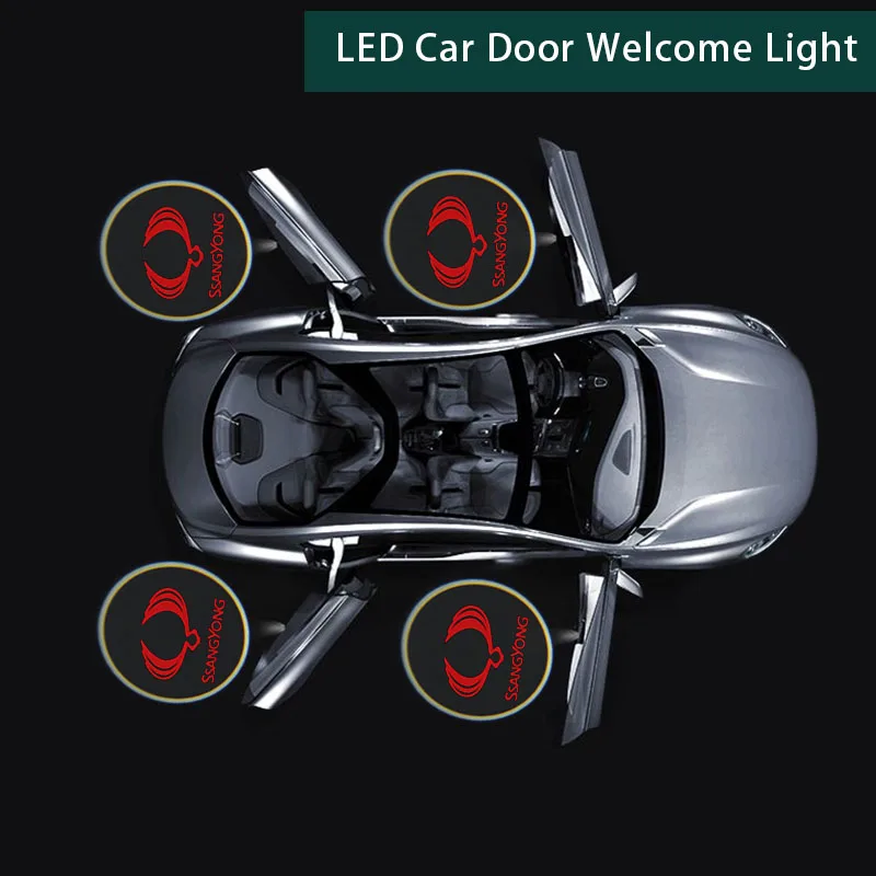 

2pcs Car Door Welcome Light Logo Decorative Lamp for Alfa Alpha Romeo 159 147 156 Giulietta 147 159 MiTo Nheadrest Auto Gadget