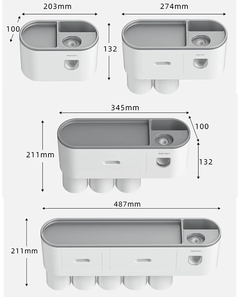 magnetic adsorption inverted toothbrush holder storage rack automatic toothpaste squeezer dispenser bathroom accessories home free global shipping