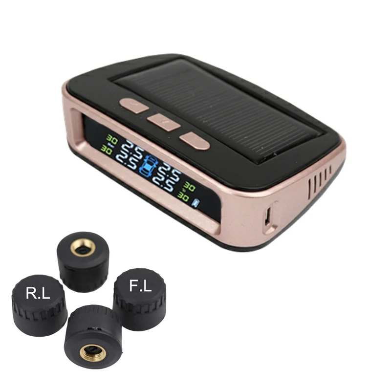 Солнечный TPMS датчик давления в шинах Автомобильный режиме реального времени