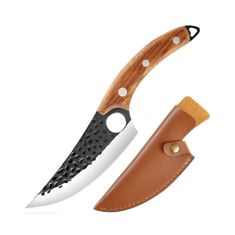 Kitchen Butcher Knife Meat Boning Cleaver Handmade Stainless Steel Forged Fishing Chef Outdoor Hunting Cutter Huusk | Дом и сад
