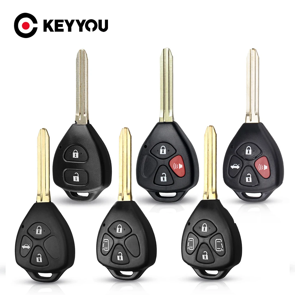 KEYYOU 10 шт. 2/3/4 кнопочный откидной дистанционный ключ чехол для Toyota Avlon Crown Corolla Camry RAV4