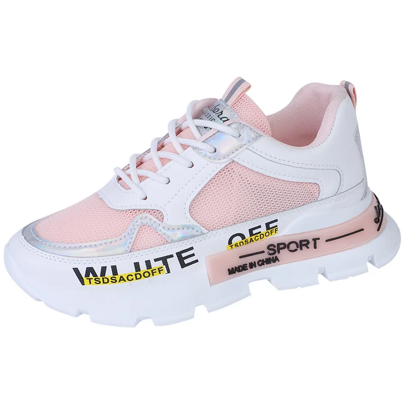 

Sports Footwear Women's Running Shoes 2020 Summer New Mesh Breathable Platform Increased All-match Student's Shoes A7205