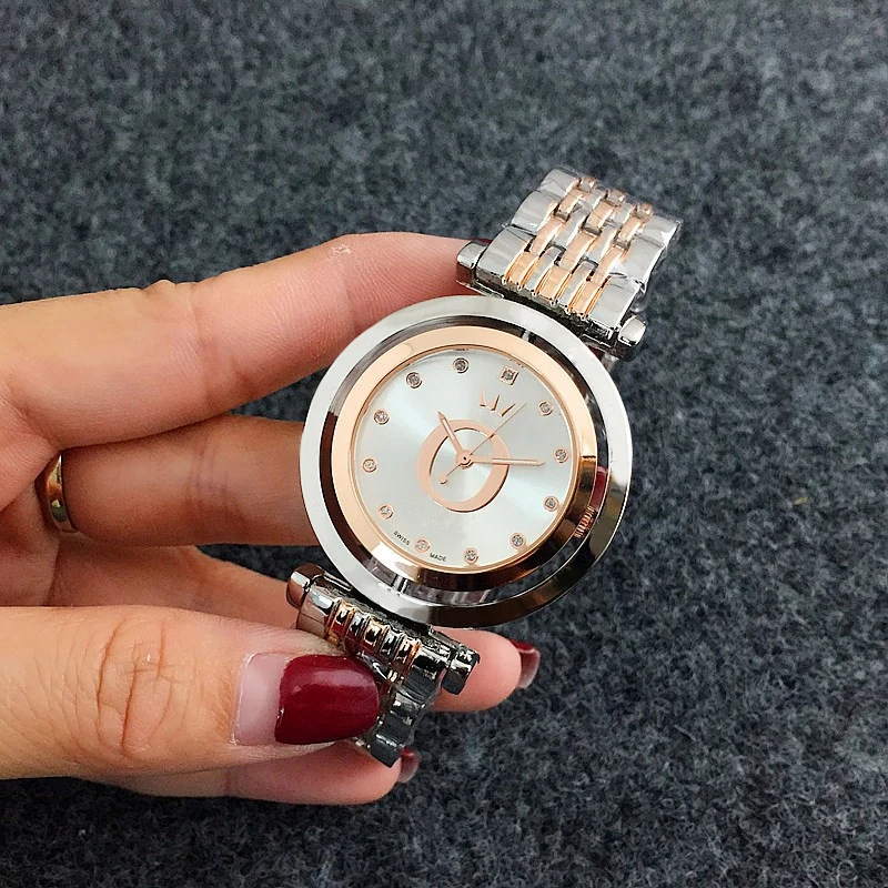 Роскошные Reloj Mujer Лидер продаж Новые Топ Леди Серебро Золото Полный сталь кварцевые часы леди праздник подарок подходит Pandoraes - Цвет: Silver and Rose 1