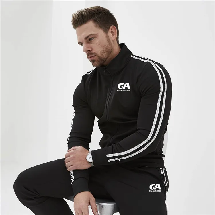 Мужская приталенная куртка бомбер с брюками Повседневная весна осень 2019|Мужские