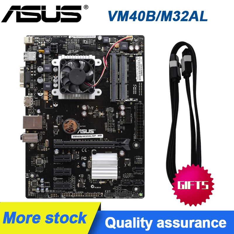 

ASUS VM40B/M32AL/DP-MB DDR3 PC Motherboard Micro ATX VGA HDMI Desktop Motherboard Kit