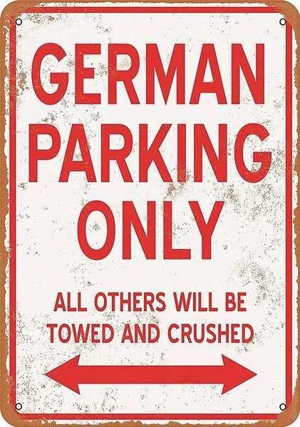 

Немецкий только жестяной знак для парковки, художественное настенное украшение, винтажный алюминиевый Ретро металлический знак