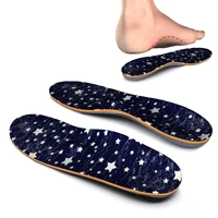 star pattern foot high arch support insole suitable for lighten fatigue non slip quick drying memory foam