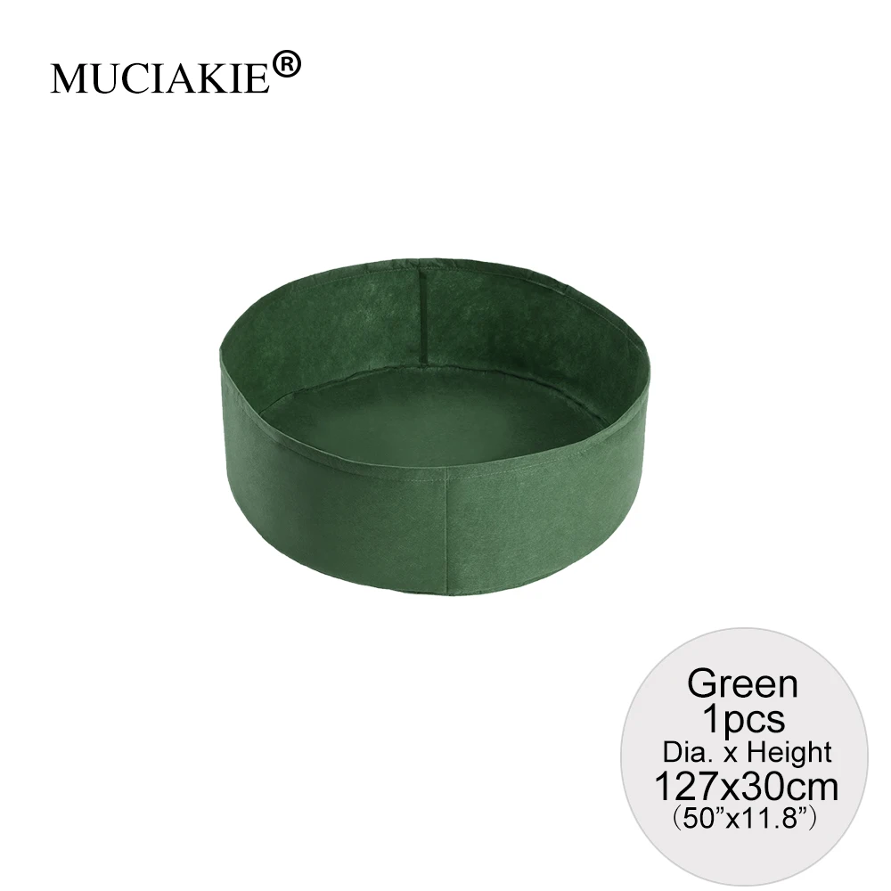 MUCIAKIE 2 шт. 60x20 см 15 галлонов Нетканая ткань посадка круглая коробка садовые