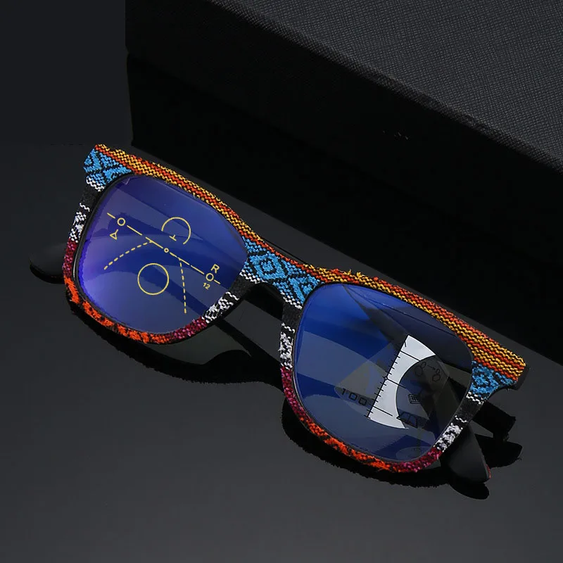 Очки для чтения с защитой от синего света Ретро стиль деревянная квадратная