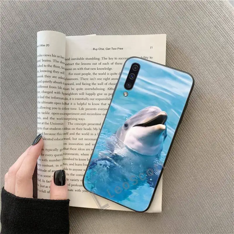 

0 dolphin Phone Case For Samsung A40 A31 A50 A51 A71 A20E A20S S8 S9 S10 S20 Plus note 20 ultra