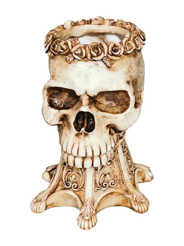 

Resin Skull Model Flower Pot Plate Storage Container Flower Pot Planter Skull Pot Home Decor Crafts
