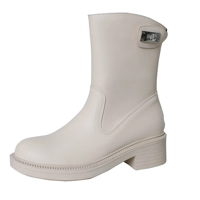 

Women's Fashion Autumn Winter New Platform British Style Ankle Boots Ankle Chelsea Boots Women Shoes Square Heel Winter Footwear
