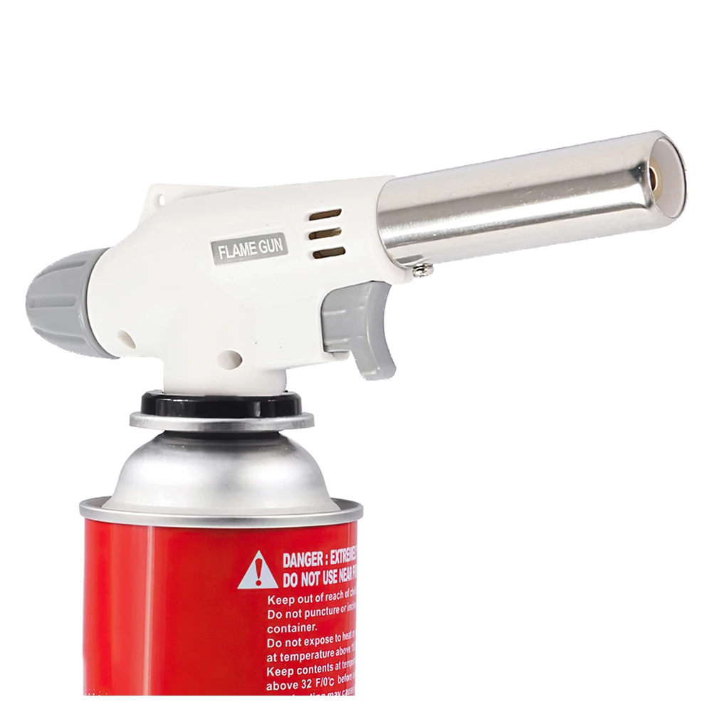 

Gas Torch Flame Gun Torch Baking Welding Tool Flame Thrower Butane Lighter Automatic Ignition Camping Outdoor Survival Cooking