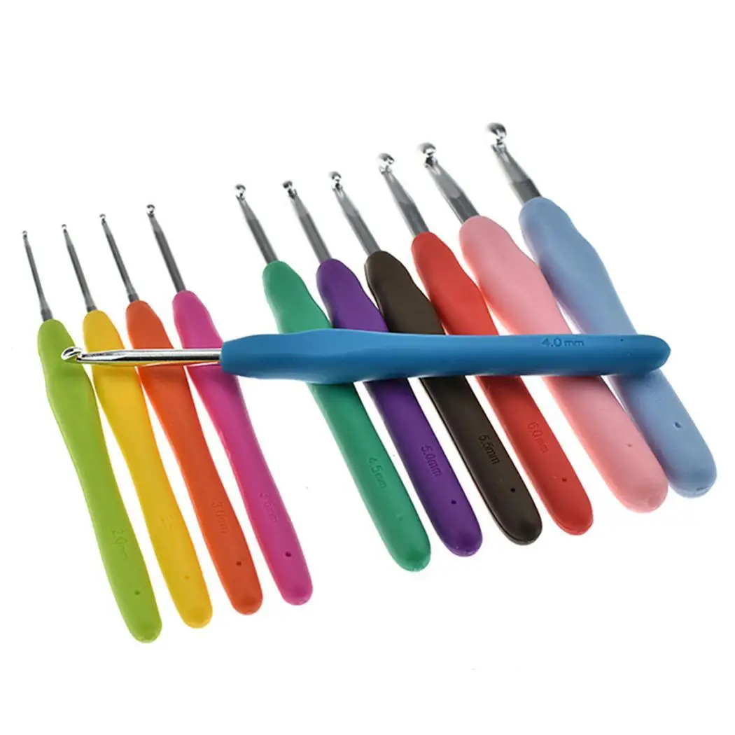 41 шт. мягкая гладкая желтая ручка Алюминиевые крючки для вязания крючком Neddles