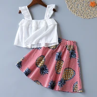 summer sleeveless topskirt 2pcs girl clothes kids clothes childrens outerwear sets for girls for 3 7 years
