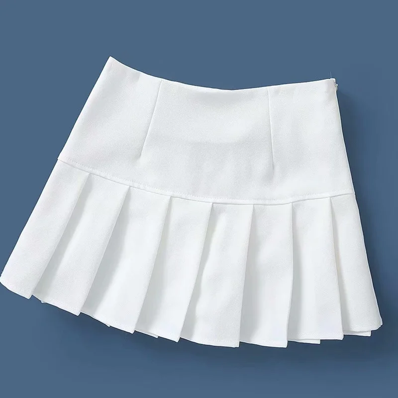 

2020 Summer New Sexy Short Skirts Women High Waist Mini Skirt Black White Skirt Pleated Micro Mini Kawaii Sexy & Club