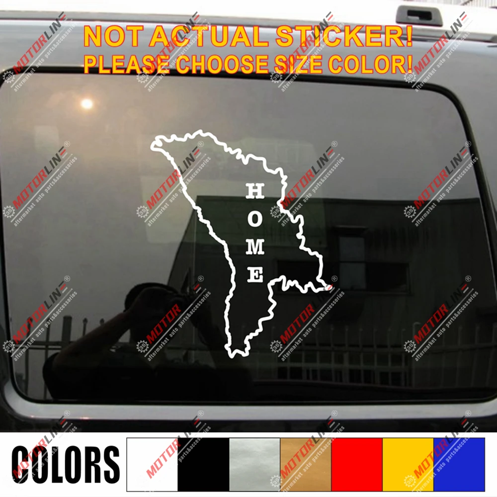 

Moldova Pride Home Map Decal Sticker Car Vinyl Outline Silhouette Moldovan