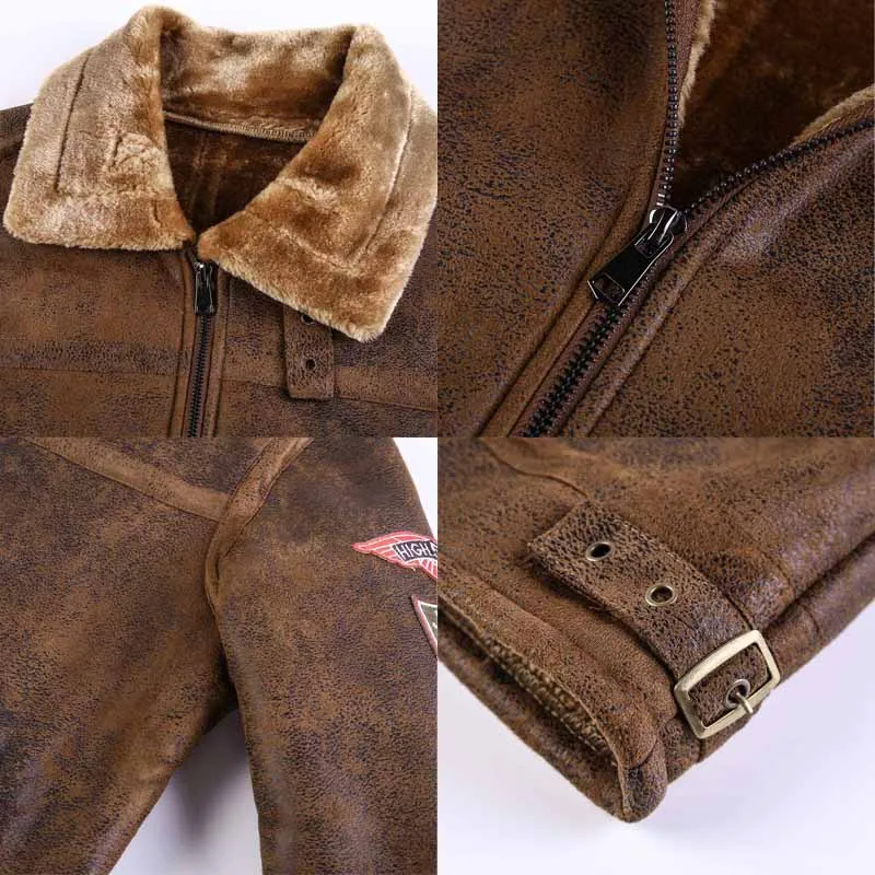 Мужская зимняя куртка джинсовая бархатная кожаная Военная Тактическая