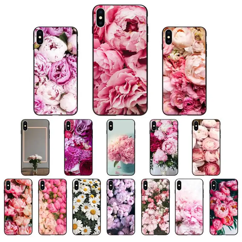 Motirunner элегантный розовый фиолетовый цветок пиона на вазе чехол для телефона iPhone