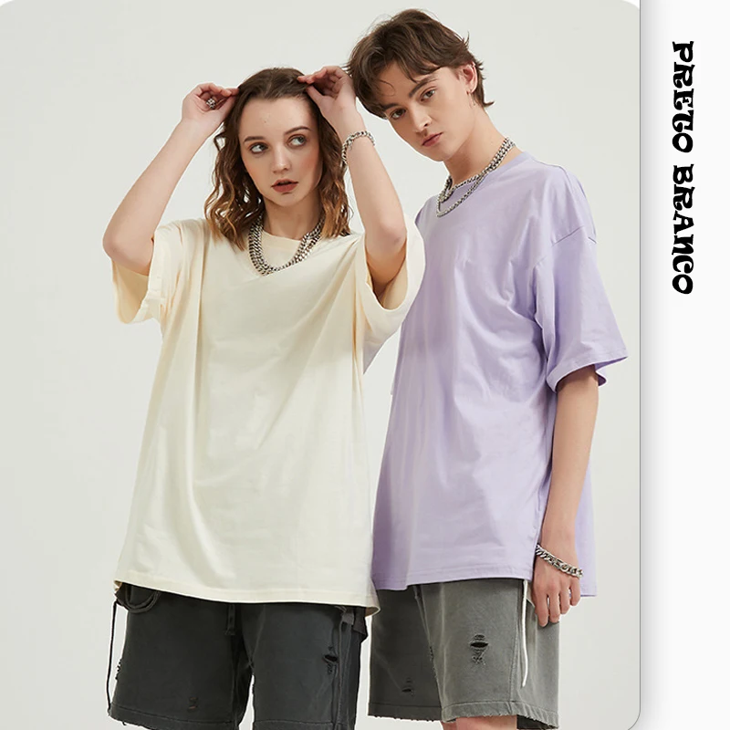 В основном продвигается 2021 г свободная Мужская пуретовая рубашка оверсайз с