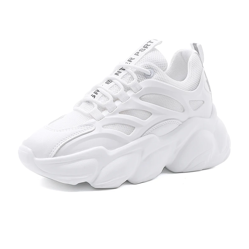 

2021 new ladies' sneakers, fashionable ladies' sneakers, non-lace cuffs, breathable mesh, light casual sneakers with round toe