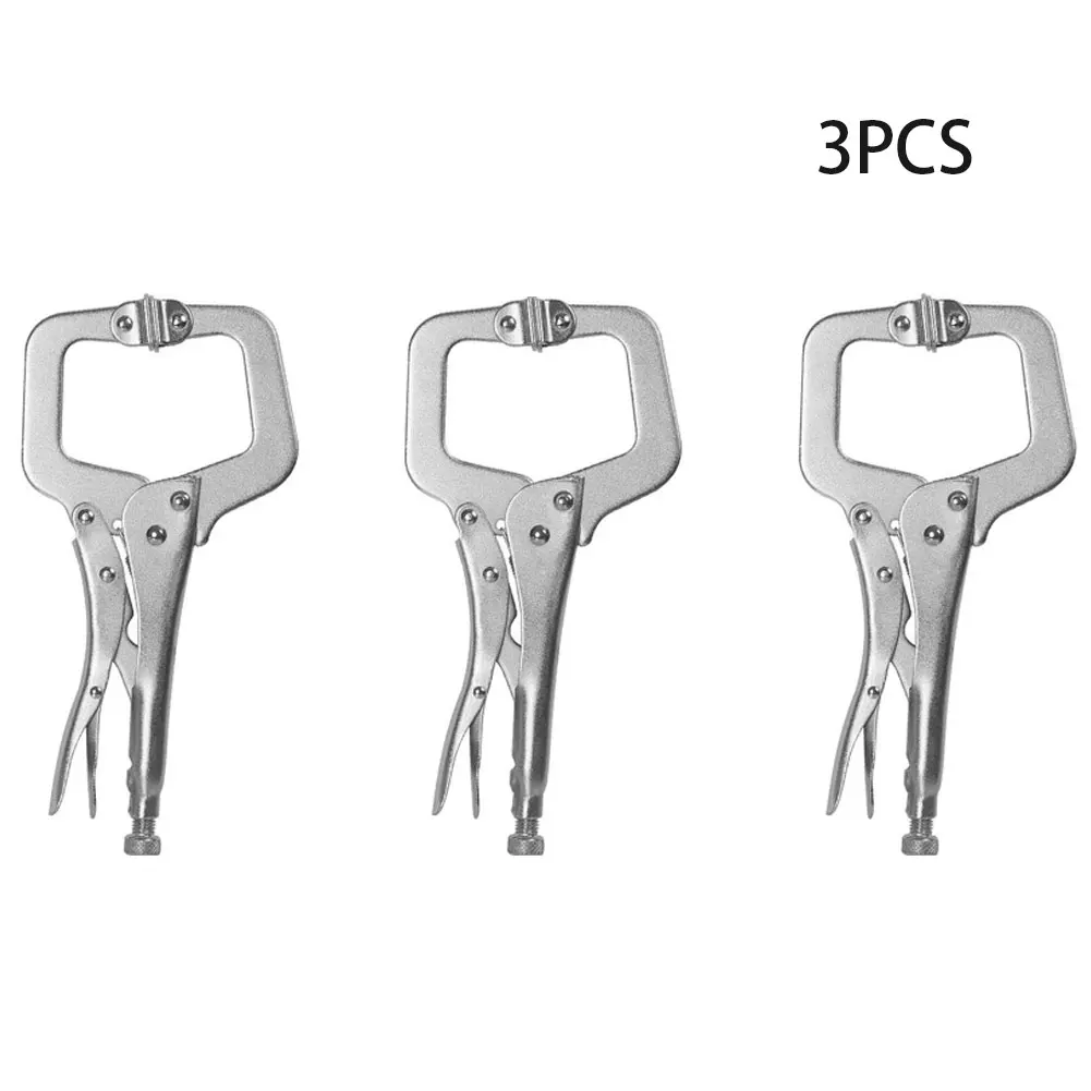 

11 Inch Multi-Function Steel C Clamp High Quality Grip Locking Plier Woodworking Tools Clamps Clips Face Clamp Clamps Clips 3pcs