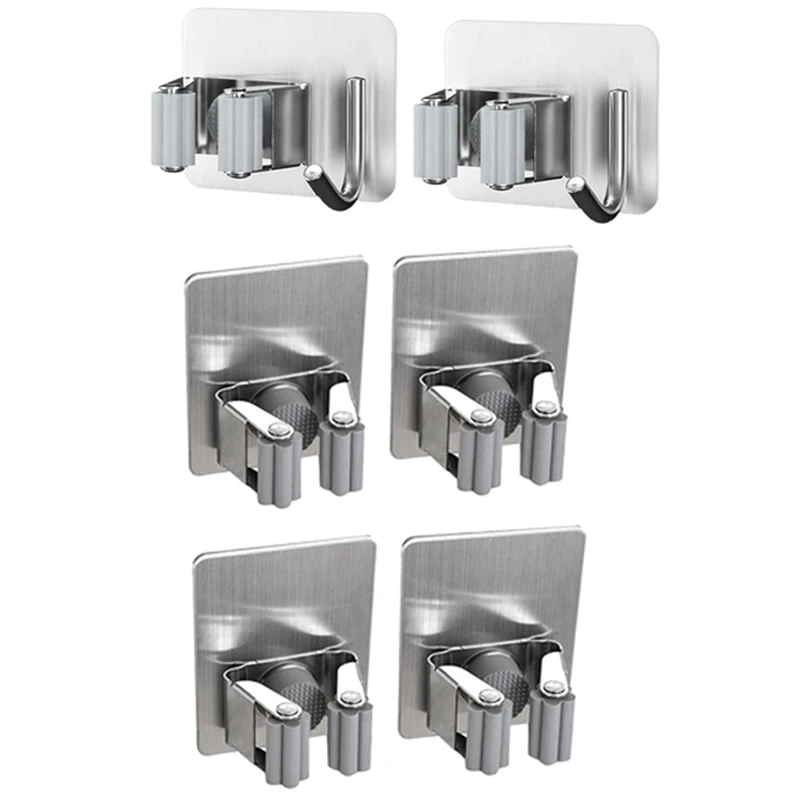 

6 шт. настенный держатель для швабры, держатель для метлы, вешалка для веника, органайзер для инструментов, 4 шт. A и 2 шт. B