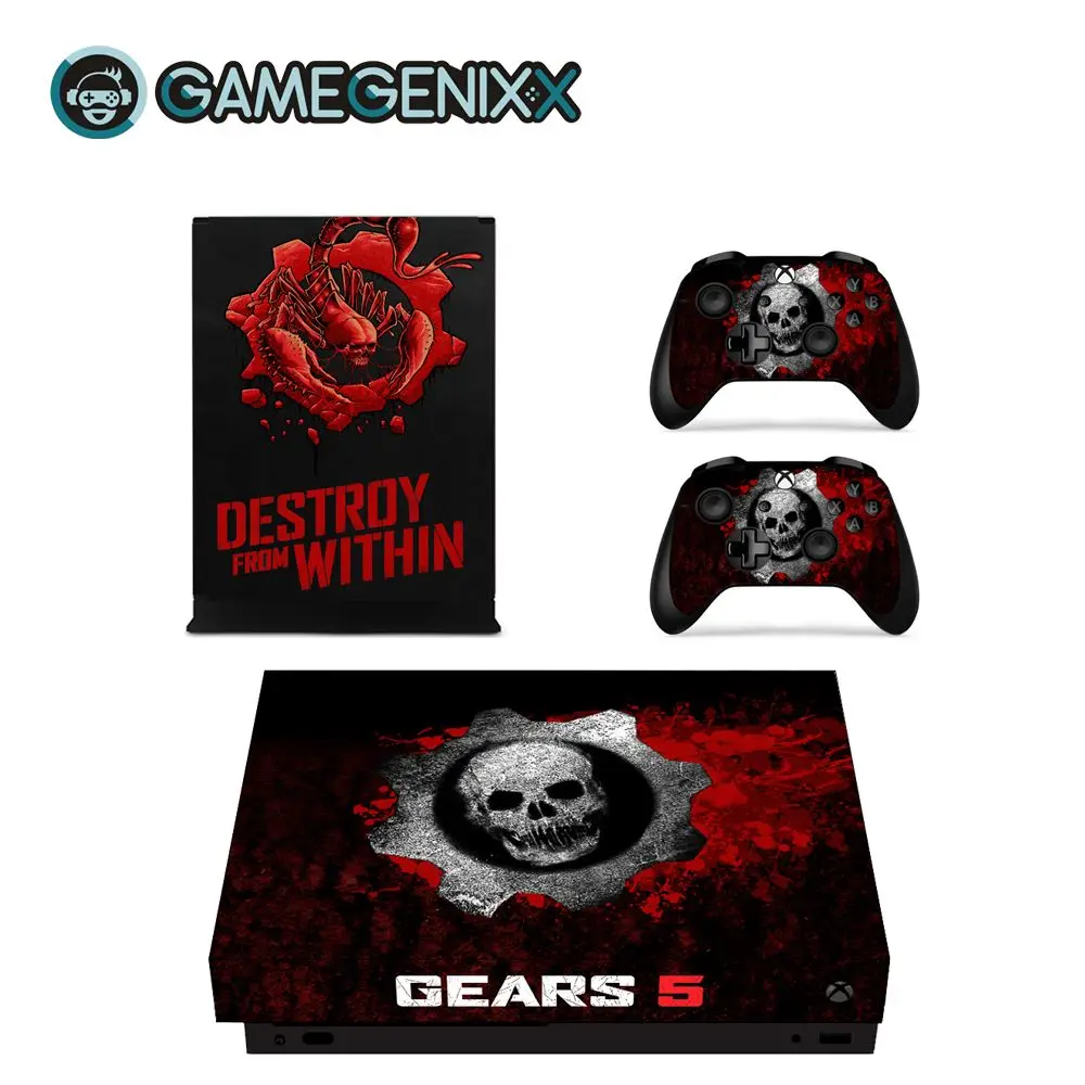 GAMEGENIXX виток винилопласта с наклейкой для консоли Xbox One X и 2 контроллеров шестерни