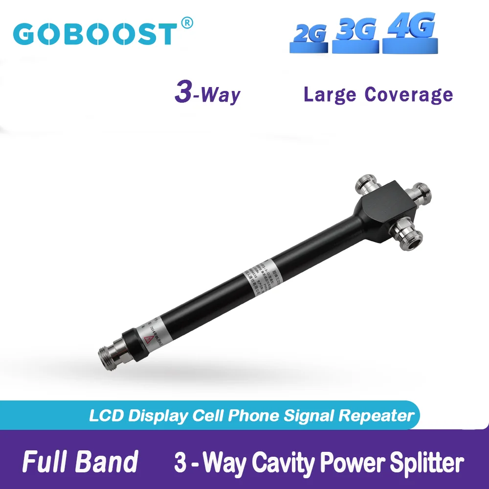 GOBOOST Cellular Amplifier 3-way Power Splitter 800~2700 Cell Phone Signal Repeater Connect 3G 4G Internet Mobile Signal Booster