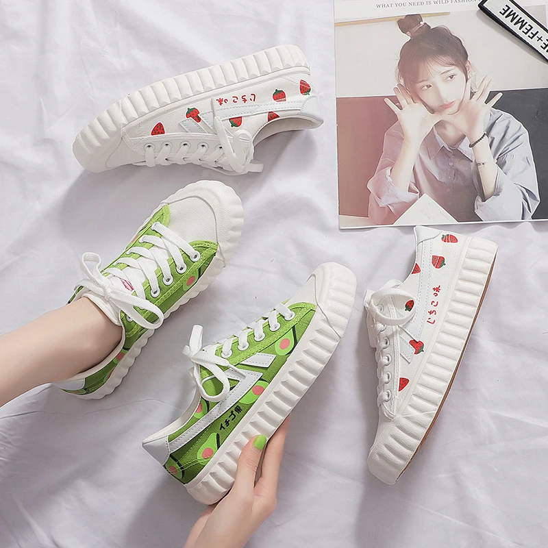 Женские парусиновые туфли повседневные кроссовки с ручной росписью в виде