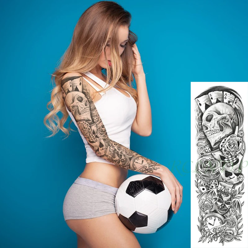 Временная татуировка водостойкая с большим крестом двумя пистолетами для