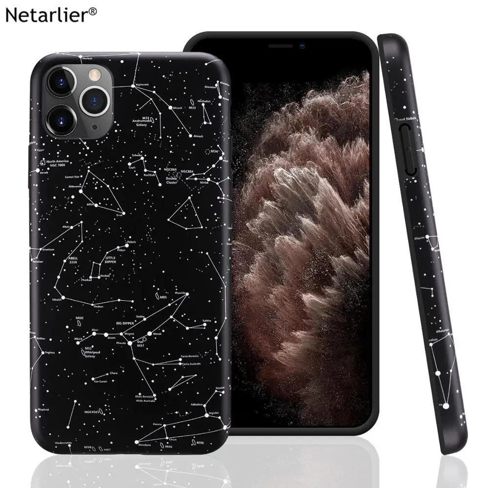 Чехол для телефона Netarlier с созвездием iPhone11 Pro Max 7Plus 8 XR Xsmax ix xs защитный черный