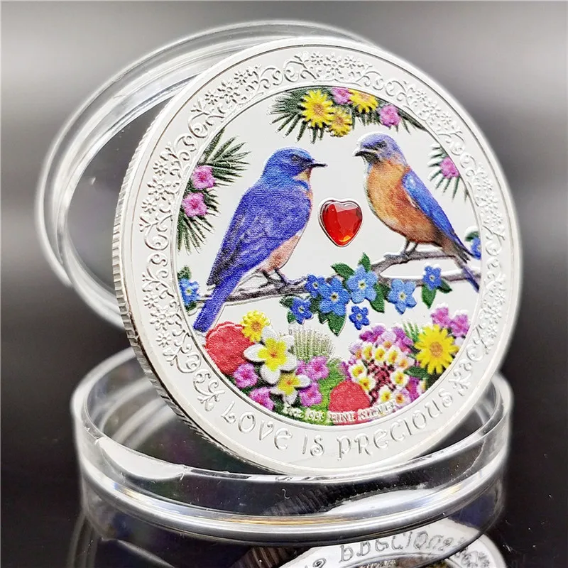 

Niue Coin Love Bird Commemorative Coin Color Silver Coin Medal Coin