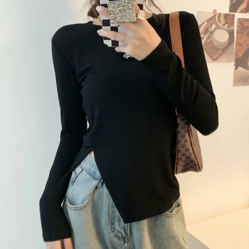 

Настоящая цена, настоящая фотография, необычная модная женская футболка, осень