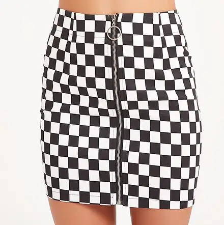 Пикантная облегающая уличная одежда Корейская клетчатая мини юбка в клетку с