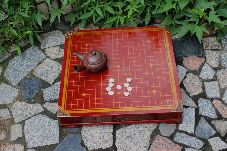Античный Go игровой Шахматный набор 50*50*9 см Пирс Ретро Go настольные шахматы игра с деревянным шахматным столом Мин и Цин ремесла стол