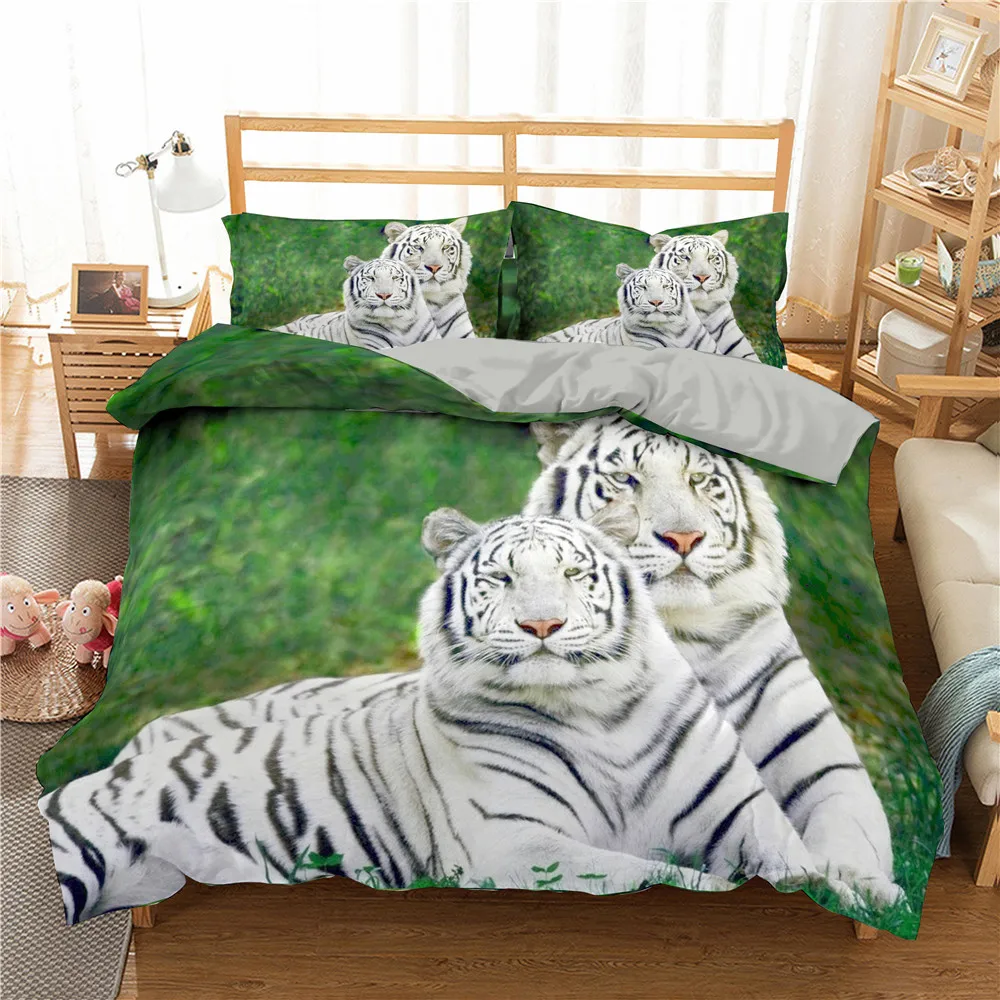 

3D Tiger Bedding Set Comforter Covers Of Duvet Cover Pillowcases Bedding Sets Single King Twin Queen Size