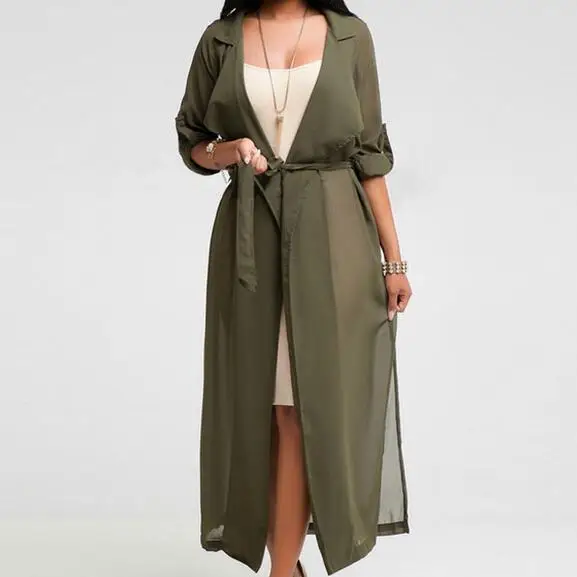 Женская шифоновая блузка длинная рубашка новинка 2020 лето-осень длинный рукав