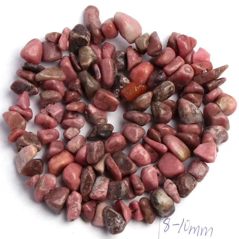 Rhodonite Высокое качество 5-8 мм чип Форма 41 различные материалы натуральный камень DIY драгоценные камни ювелирные изделия свободные бусины 17 дюймов wj69 - Цвет: Rhodonite