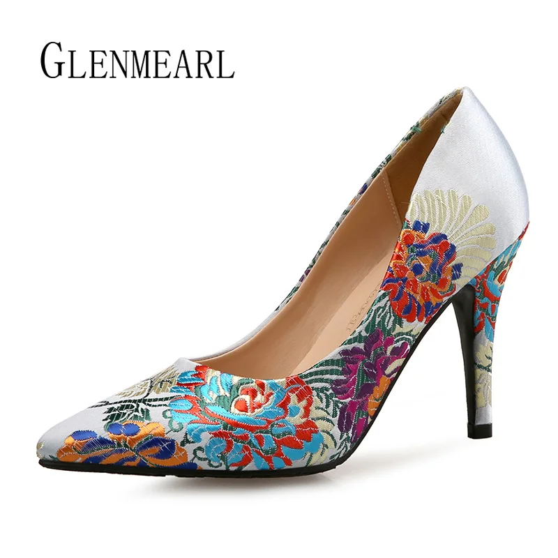 Женские туфли лодочки Туфли на высоком каблуке для женщин размера плюс острый